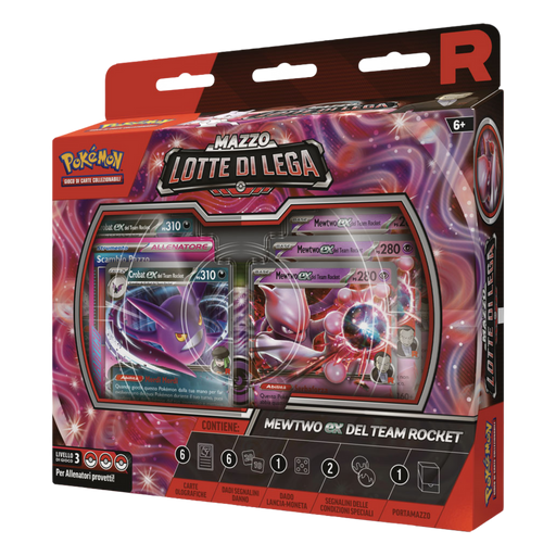 Confezione italiana Pokémon Mazzo Lotte di Lega Mewtwo-ex del Team Rocket